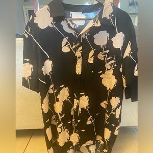 Black and blush button down. Xxl